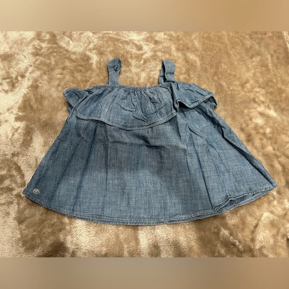 Ralph‎ Lauren Denim Top and Plaid Shorts Set